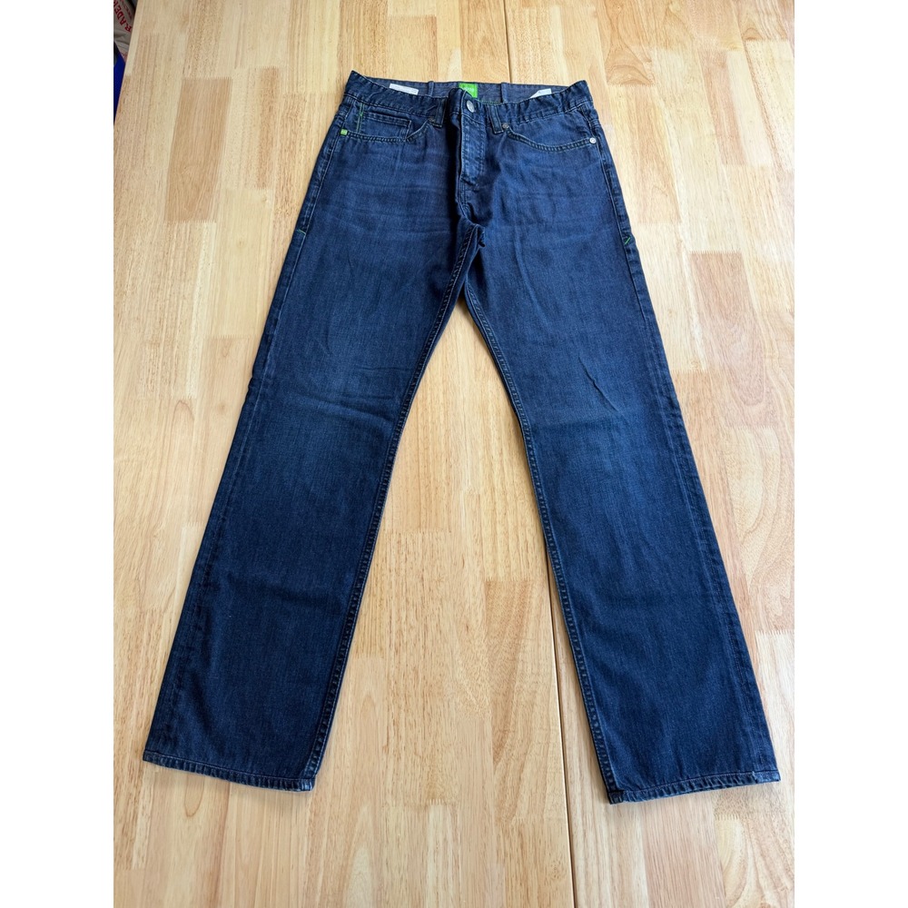 Hugo Boss Drake Mens Indigo Blue Straight Leg Jeans Green Label 32/32 50260818